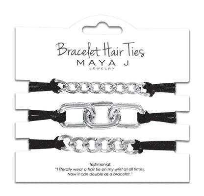 Bracelet Hair Ties - Black Elastic Cord