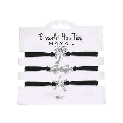 Bracelet Hair Ties - Black Elastic Cord