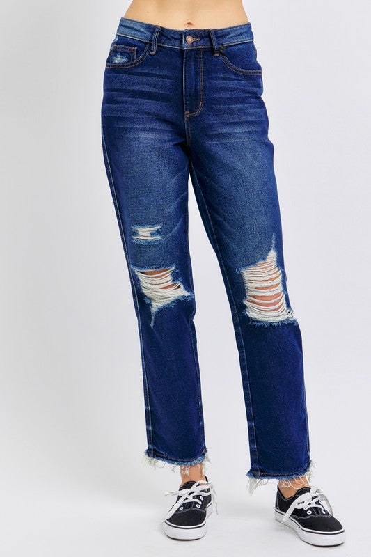 HW Rigid Magic Heavy Destroy Straight Judy Blue Jeans