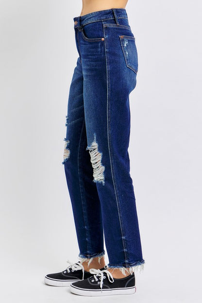 HW Rigid Magic Heavy Destroy Straight Judy Blue Jeans