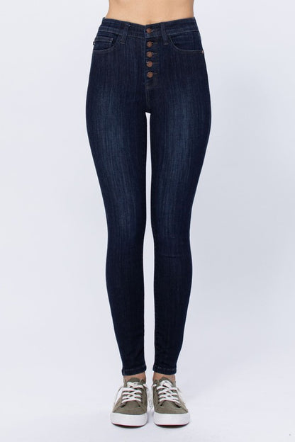 High Waist HANDSAND RESIN SKINNY Judy Blue Jeans