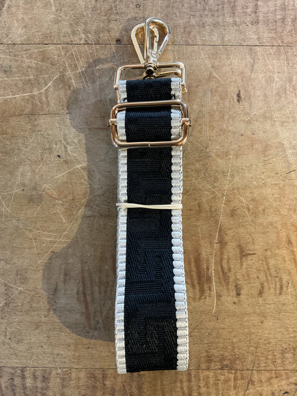 Purse Accent Strap Black Band Ivory