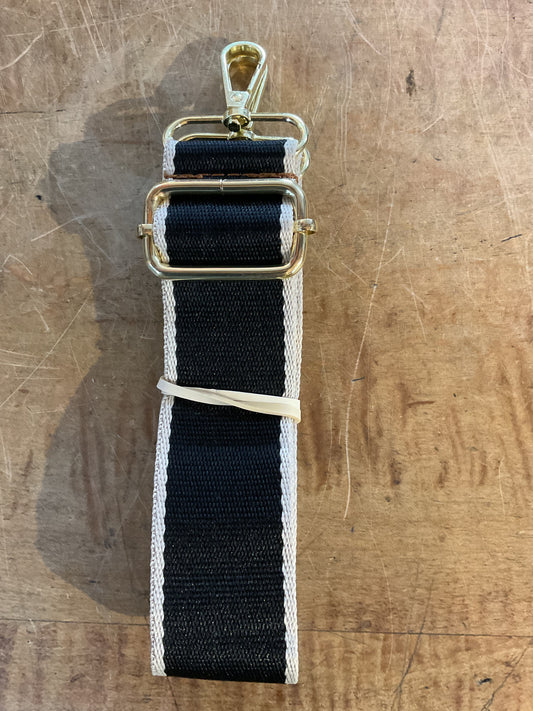 Purse Accent Strap Black Band Ivory