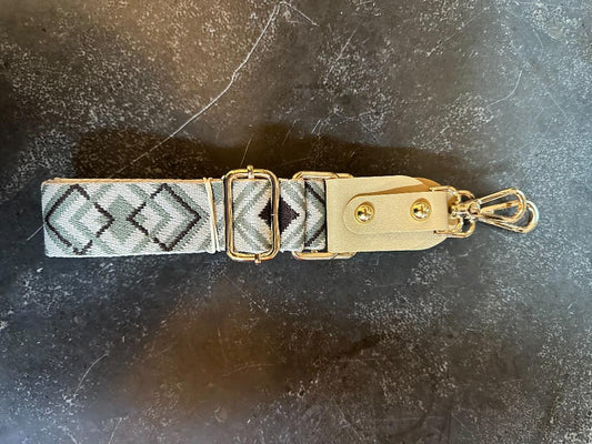 Purse Accent Strap Khaki Diamond Stone