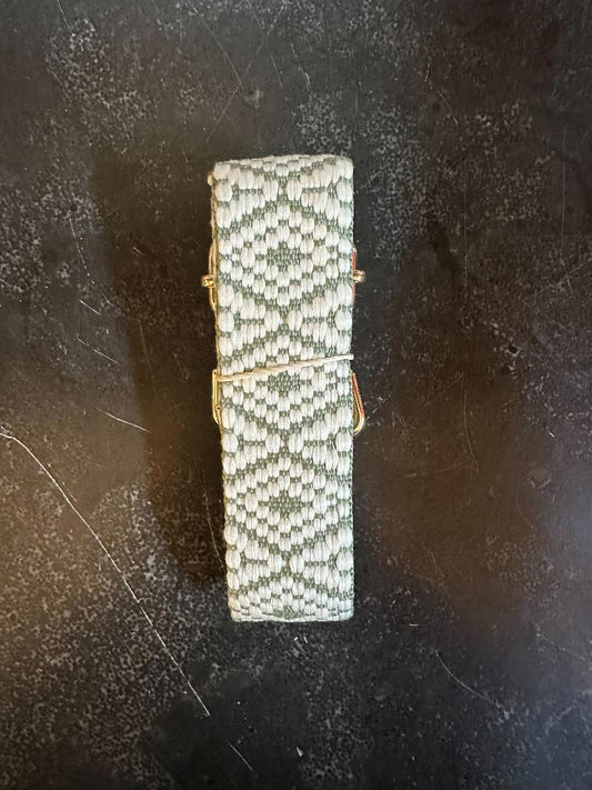 Purse Accent Strap Green White Diamond