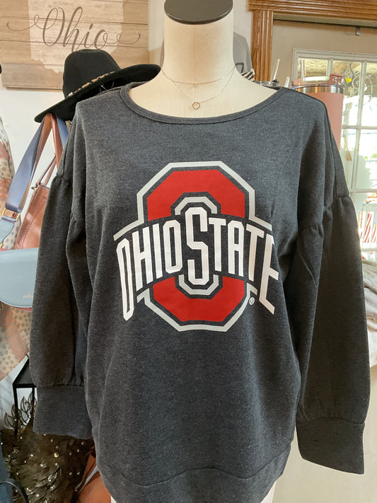 Black Burnout Crewneck OSU