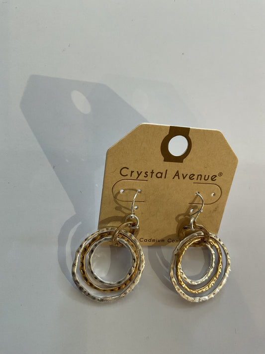 Crystal Avenue Gold & Silver Tone Earrings