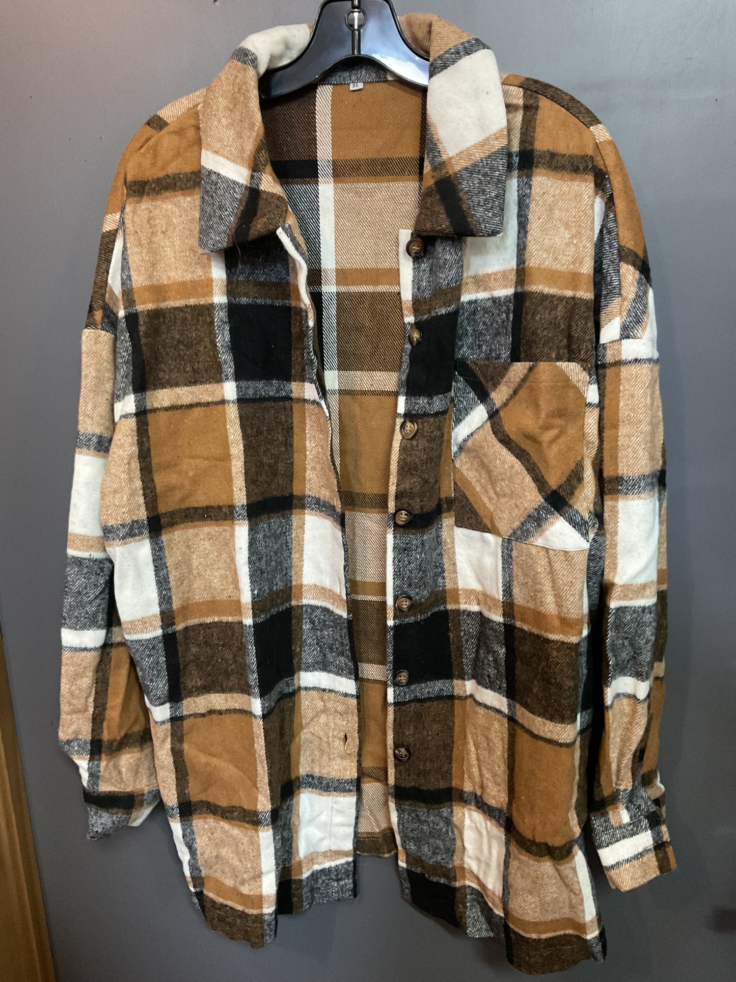 Plaid Button Up Flannel Shacket