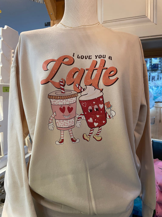 I Love You Latte Cream Sweatshirt