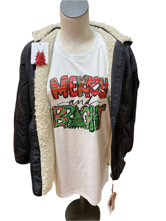 White Merry & Bright Graphic Tee