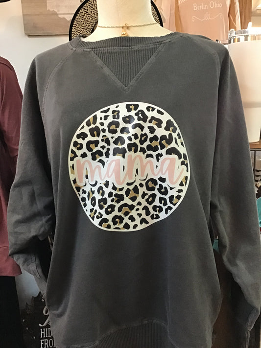 Mama Sweatshirt Ash Black Plus