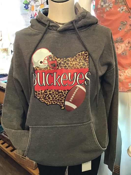 Buckeyes Cheetah Print Hoodie