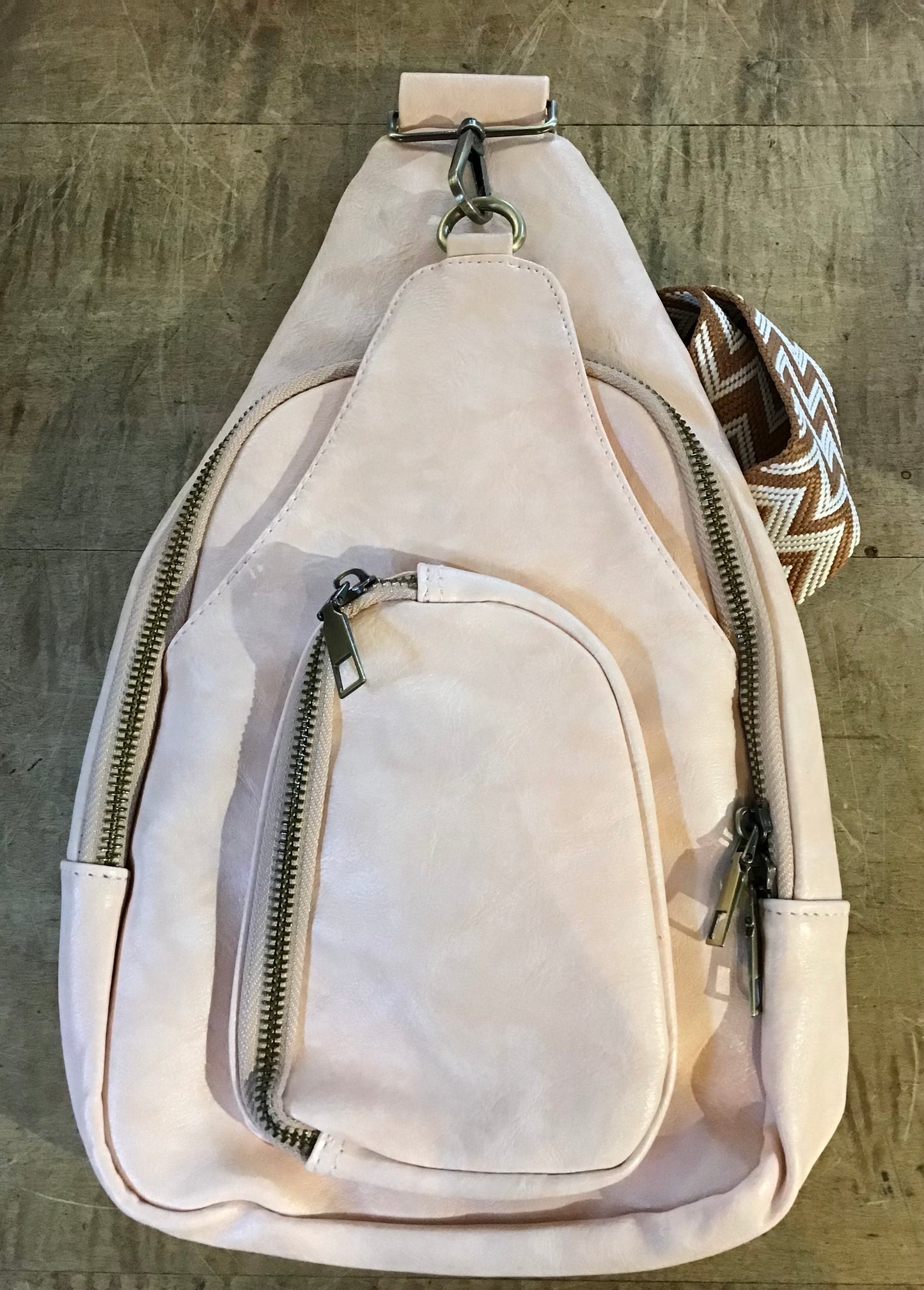 Crossbody Purse Accent Pocket Pastel Pink