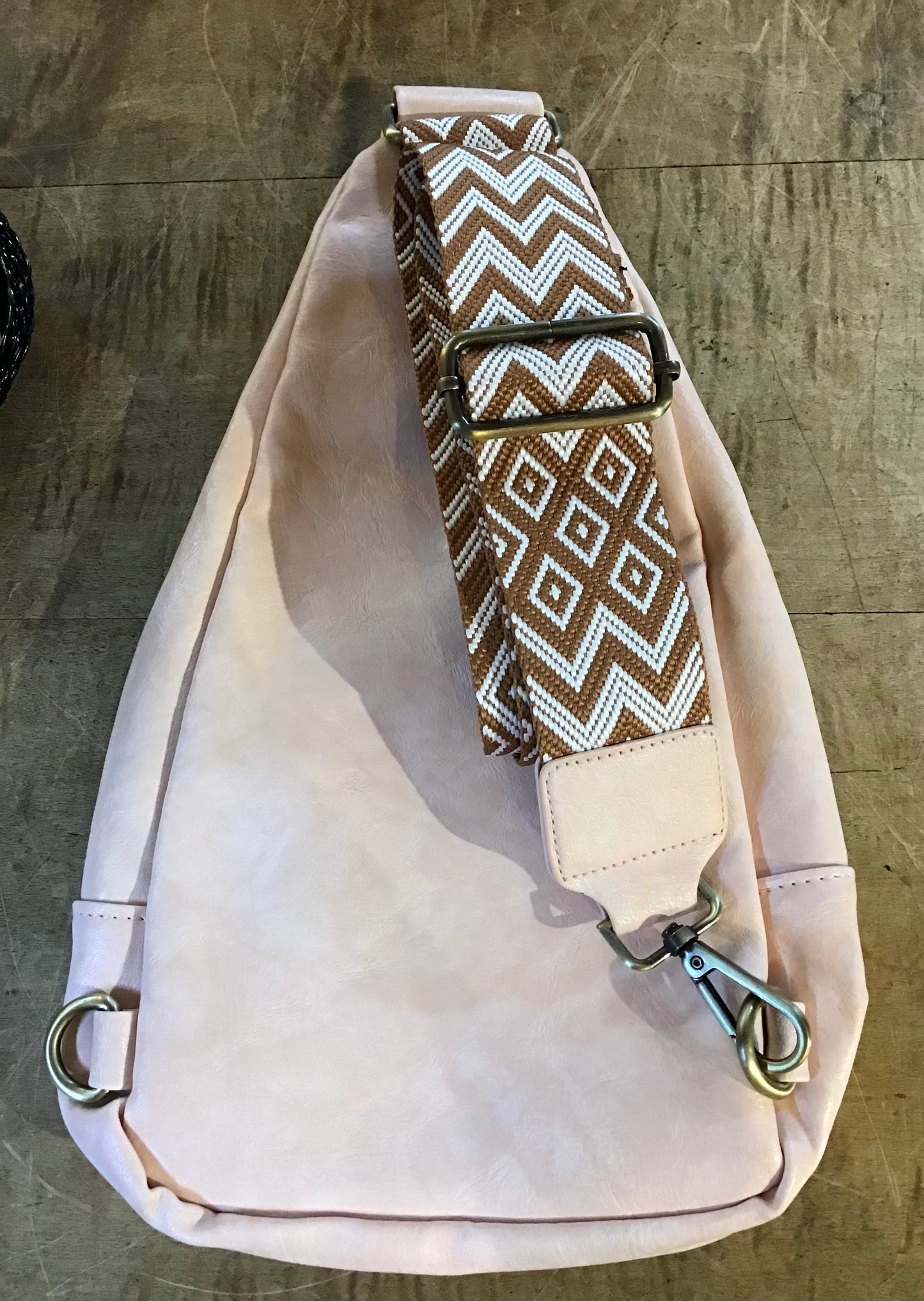 Crossbody Purse Accent Pocket Pastel Pink