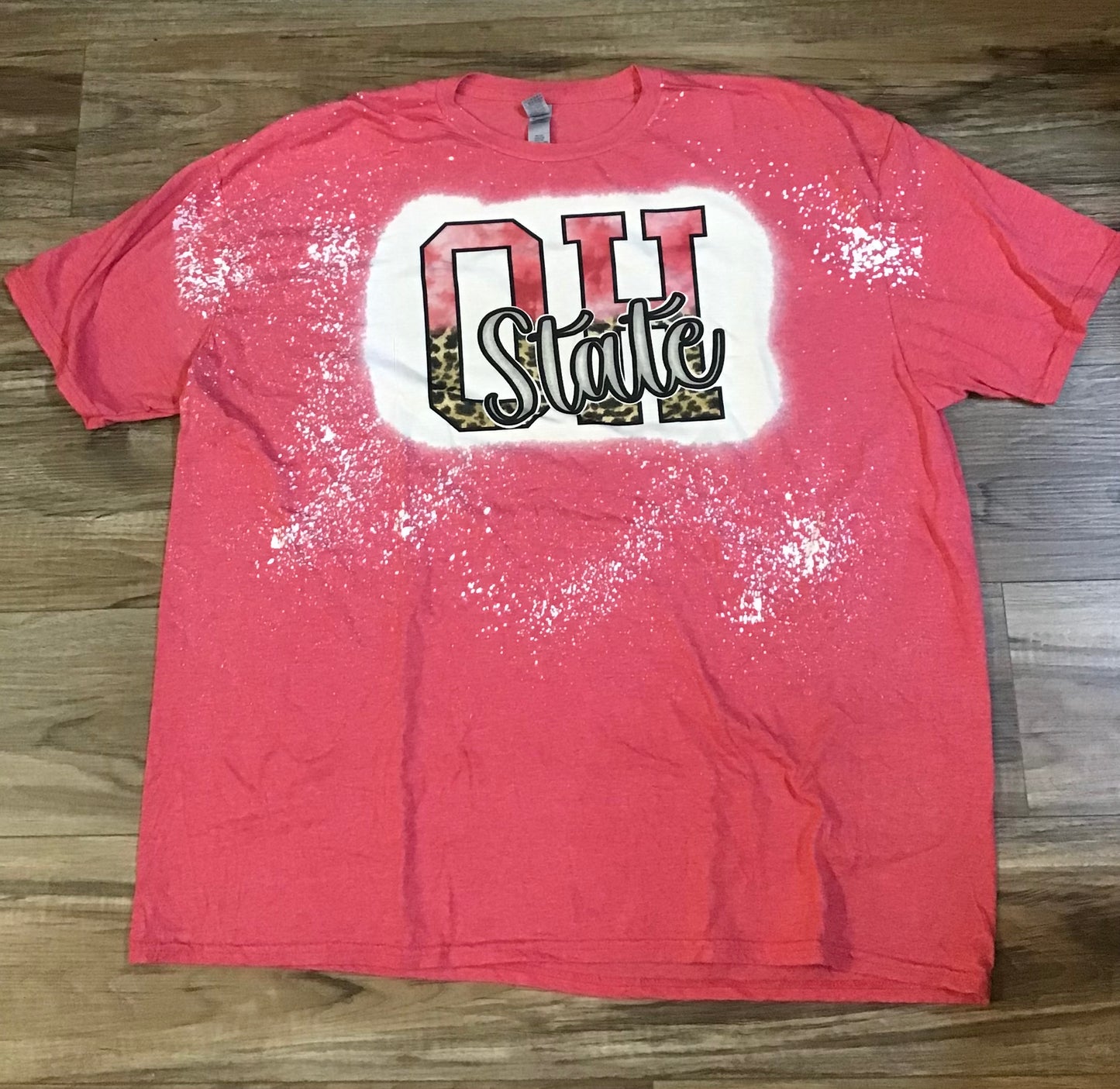 OH State Bleached Crew Neck T-Shirt
