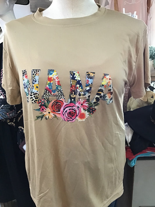 Floral Print Nana T-Shirt