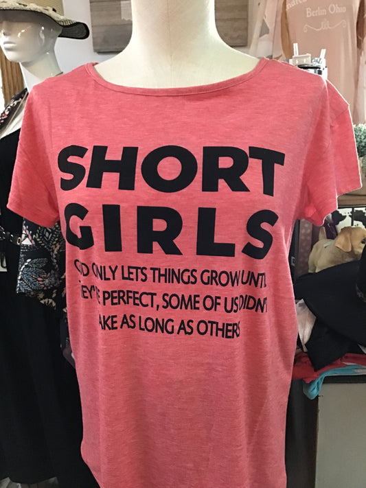 Short Girls Pink T-Shirt