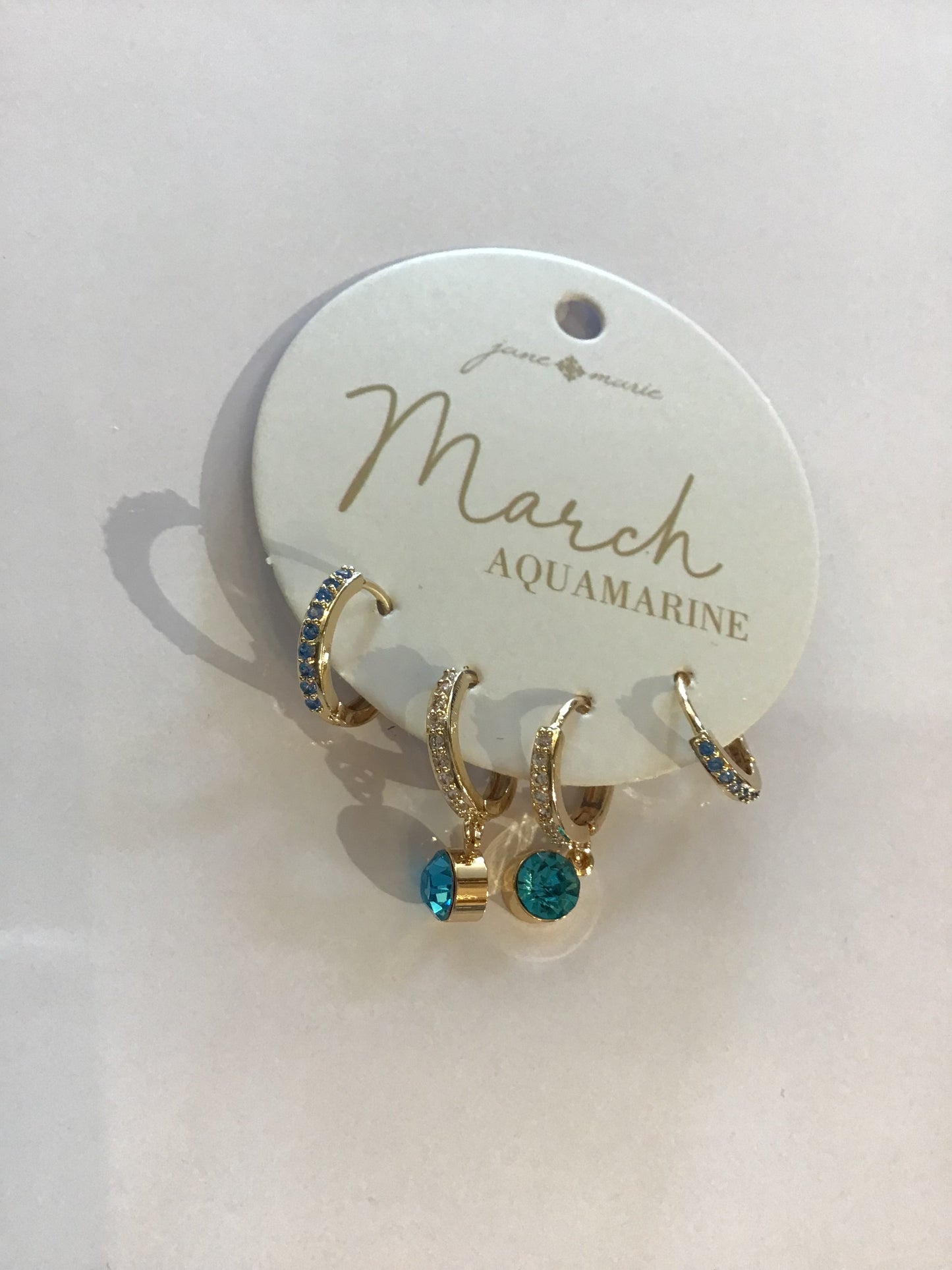 2 PAIR BIRTHSTONE EARRINGS PICK THE MONTH