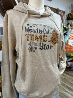 It's the Most Wonderful Time Waffle Knit Hoodie