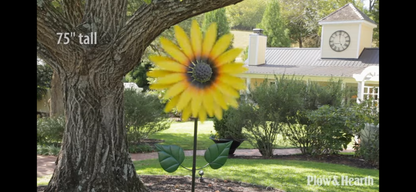 75" Sunflower Wind Spinner Kinetic