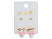 Snowman Earrings with Studs