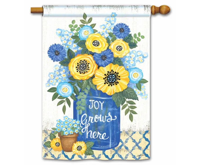 Joy Grows Here Garden Flag