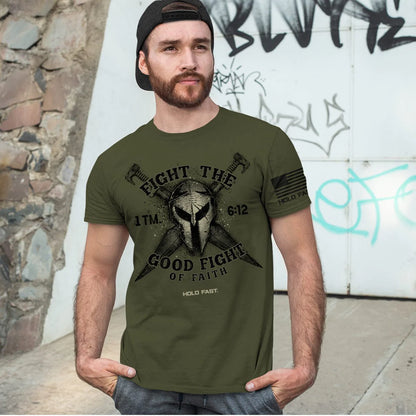 Fight the Good Fight Hold Fast Men's T-Shirt