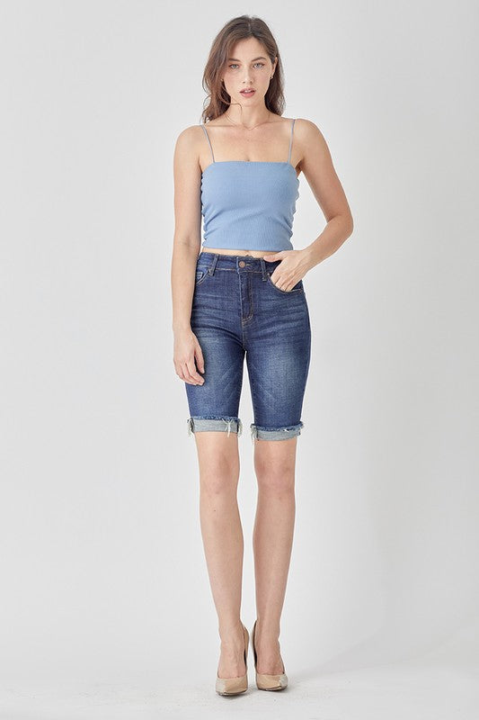 MID RISE CLEAN CUFFED BERMUDA SHORTS