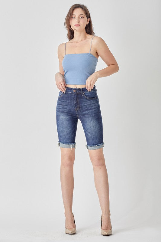 MID RISE CLEAN CUFFED BERMUDA SHORTS