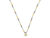 Beaded Necklace With Gold Disk