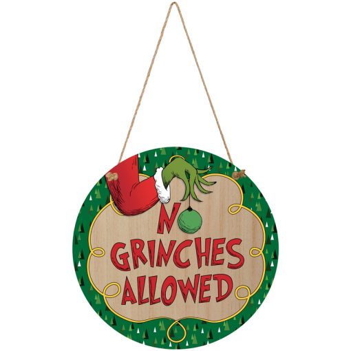 No Grinches Allowed Door Decor