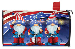 Patriotic Gnomes Large Mailbox Cover