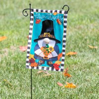 Pilgrim Gnome Garden Applique Flag