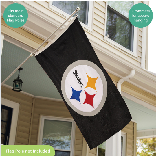 Pittsburgh Steelers Single Sided Estate Flag with 2 Grommets, 3'x5'