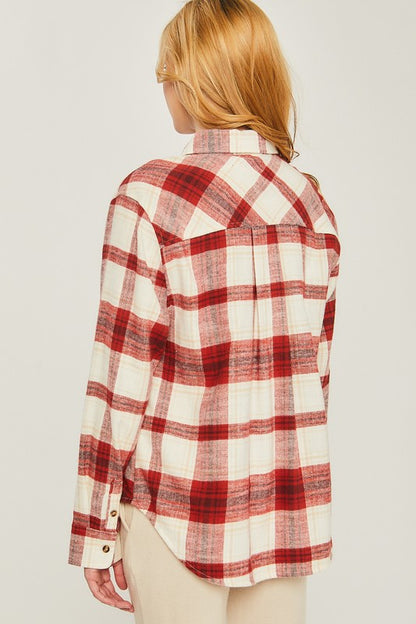 Patty Plaid Long Sleeve Button Down Flannel