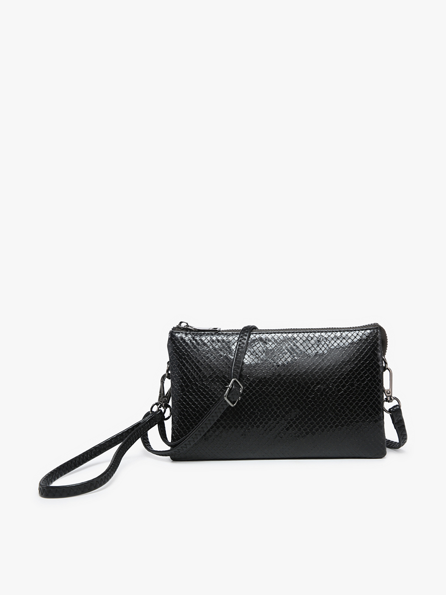 Riley-Snake Black Purse