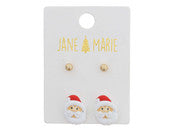 Santa Earrings with Studs