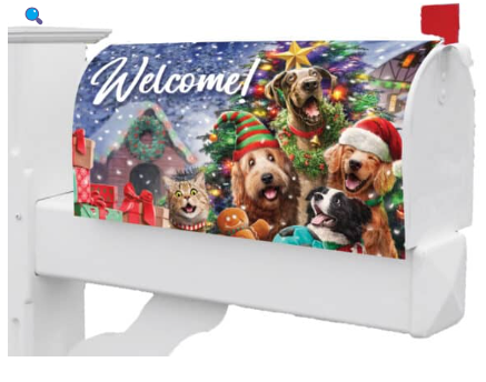 Cats and Dogs Tree Mailbox Cover