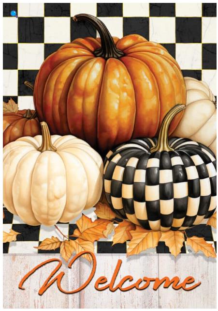 Checkered Pumpkin Flag