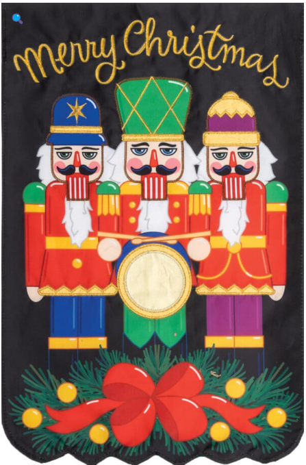 Nutcrackers Applique Garden Flag