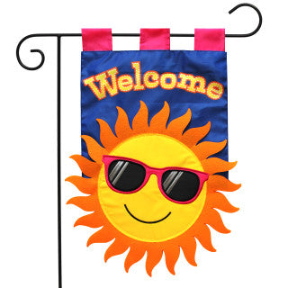 Summer Sun Applique Flag