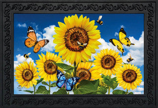 Sunflowers and Bees Doormat