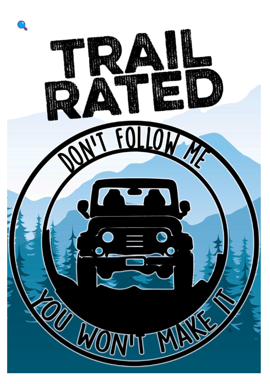 TRAIL RATED JEEP FLAG