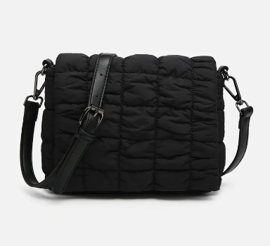 Tegan Quilted Nylon Crossbody w/ Snap Closure