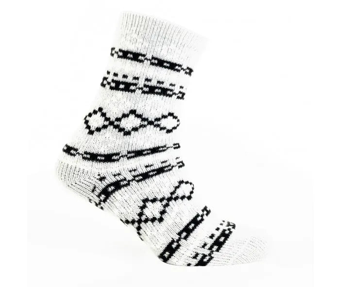 White Fox Patterned Socks