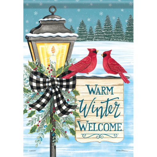 Winter Welcome Chickadee Flag