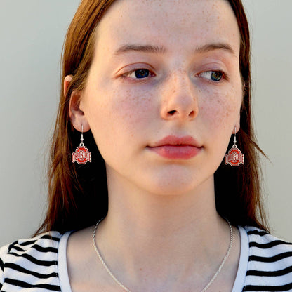 From The Heart - Ohio State Buckeyes Home Sweet School Earrings