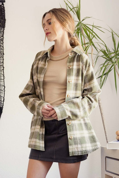 Amanza OVERSIZED COLLARED LONG SLEEVE BUTTON DOWN SHIRT