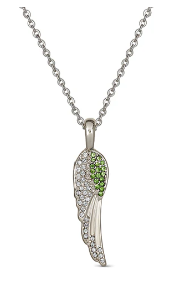 Birthstone Angel Wings Necklace