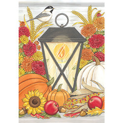 Autumn Lantern Garden Flag